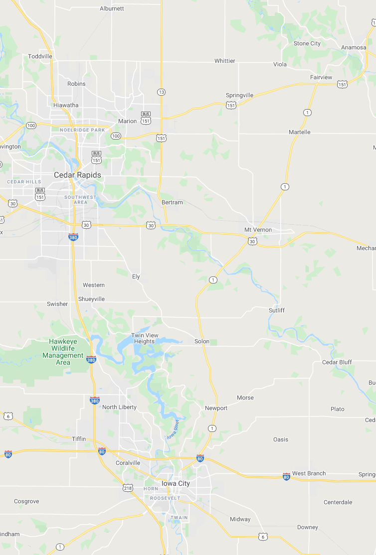 State of Iowa map